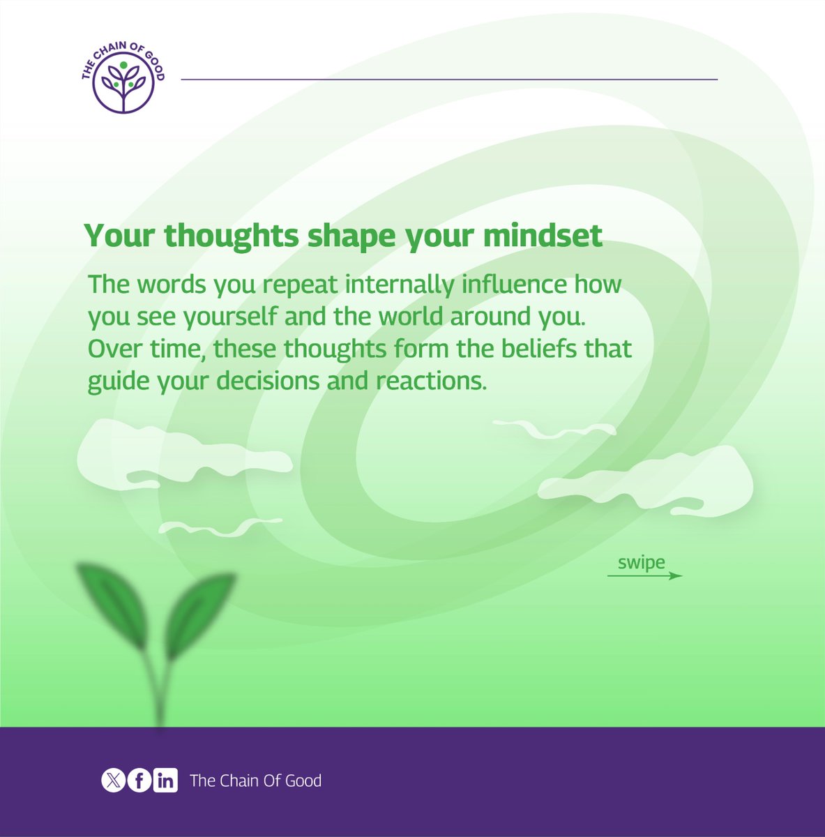 TCOGfoundation's tweet photo. The things you say to yourself matters more than you know. It does something to your brain.

Don't stop speaking positively to yourself.

Learnt something new? Follow us @TCOGfoundation for more educational contents like this

#tcog #affirmation https://t.co/hevoy0T7LN