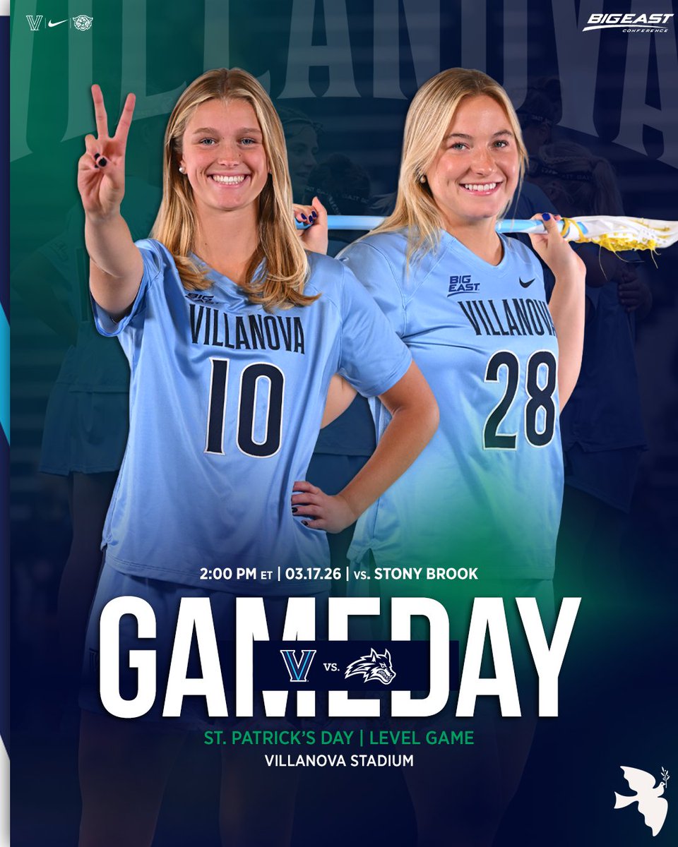 Game day with a little luck🍀✌️

🆚 Stony Brook
🕑 2:00pm
📺 ESPN+
📍 Villanova, PA.

#GoNova
