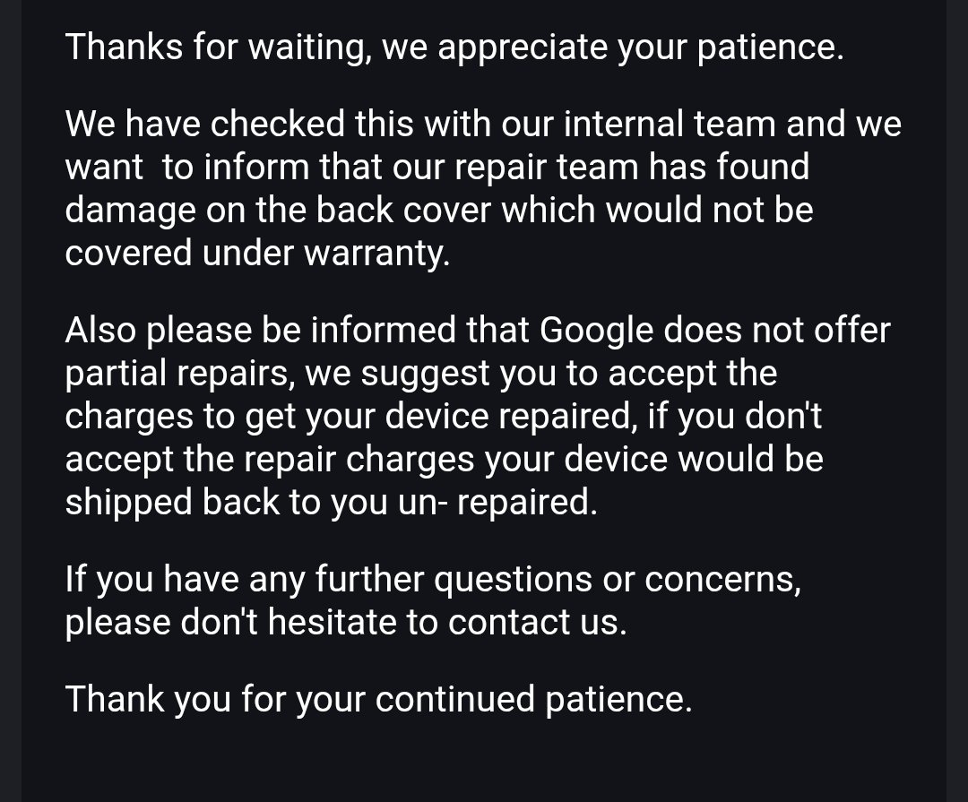 bmk043's tweet photo. Absolutely ridiculous. My Pixel 9 Pro has a hardware-defective green line, but @Google is holding it hostage. They refuse to fix the screen under warranty unless I pay 2 307,48 kr for a cosmetic scratch on the back cover. Done with Google’s "customer service". 👋🚮 #Pixel9Pro https://t.co/KgZpfFCCxI