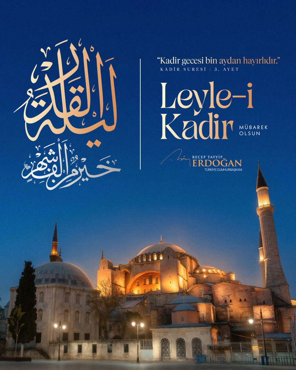 Milletimizin ve İslam âleminin Leyle-i Kadir’ini tebrik ediyor; bin aydan daha hayırlı olan bu müstesna gecenin bölgemiz başta olmak üzere tüm dünya ve insanlık için barışa, huzura, hayırlara vesile olmasını diliyorum. 

Gecemiz mübarek olsun.