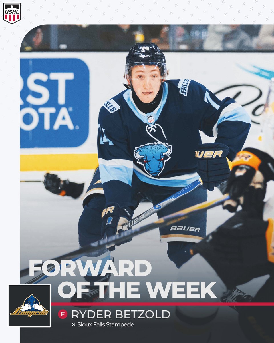 USHL's tweet photo. PLAYERS OF THE WEEK!
@sfstampede @MuskegonJacks

https://t.co/AkPg6Xac4b https://t.co/FWsd8n9AwT