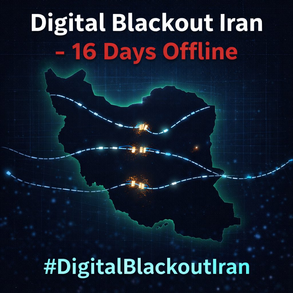 KhalilOghab's tweet photo. 16 days.

The Islamic Republic has cut off the internet for millions of Iranians during wartime.
 Not for security, to silence witnesses, control the narrative, and hide its crimes from the world.

An entire nation forced into digital darkness.

#DigitalBlackoutIran https://t.co/NemiNzbxtv