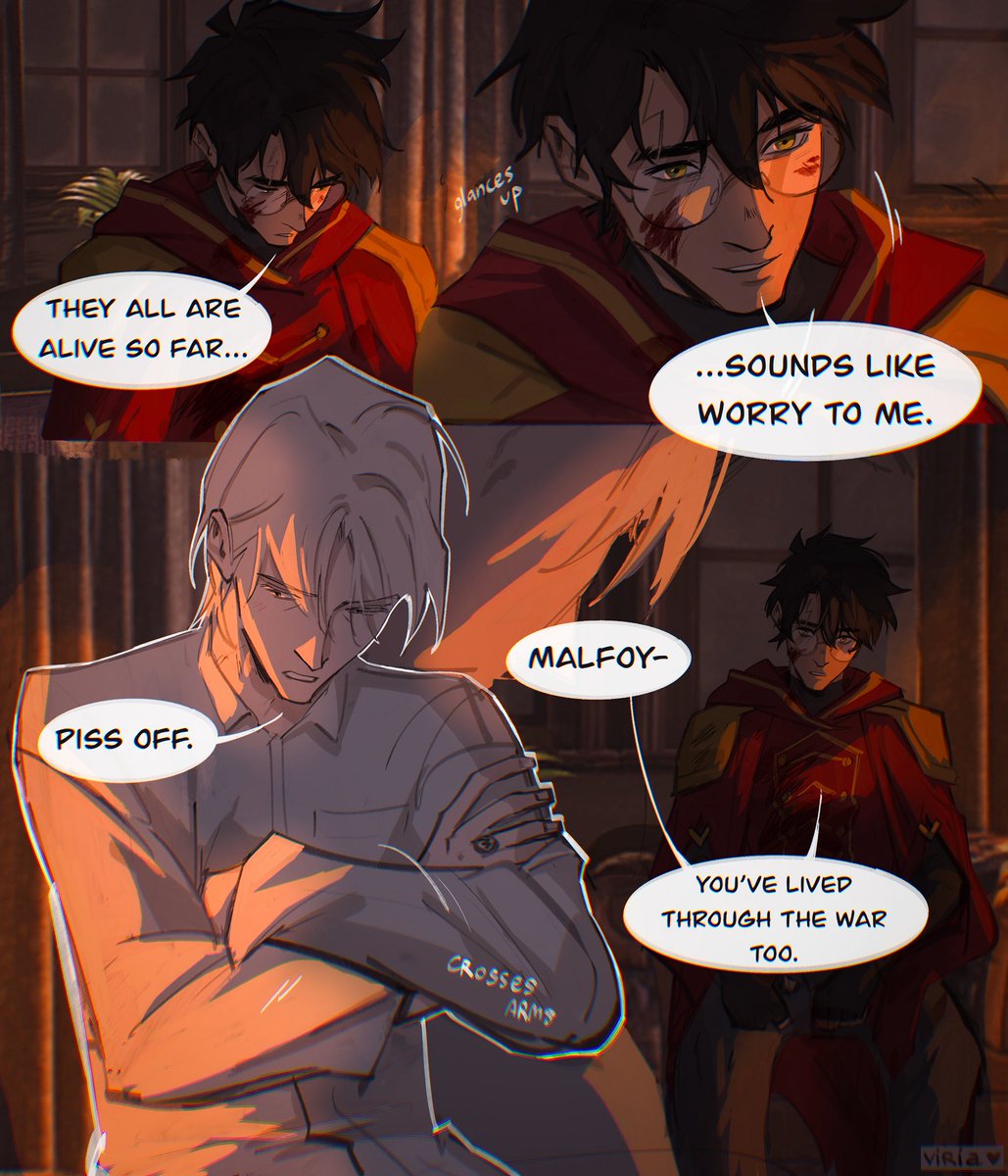 Illusory freedom (Grimmauld Roommates AU) 3/3

#drarry #hpdm #art 