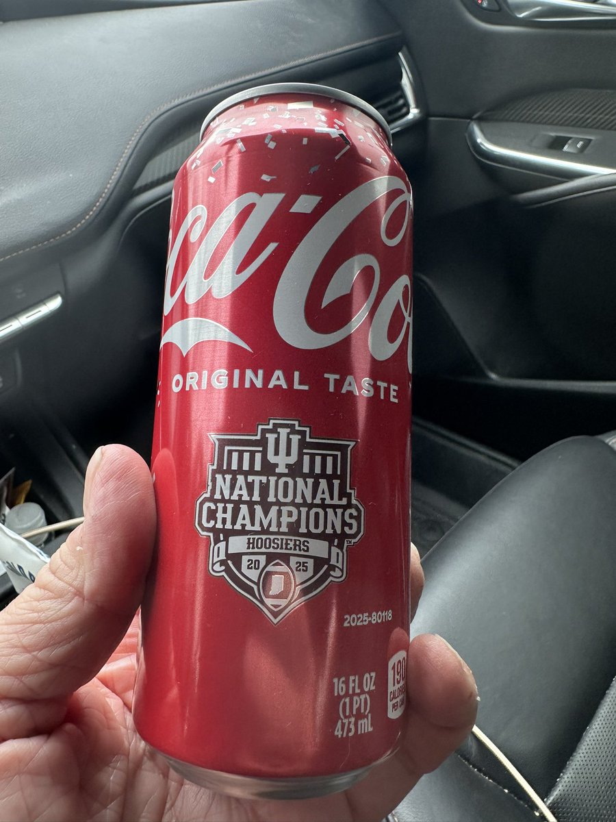 Subtle reminder that #iufb won the national championship almost 2 months ago, and it makes this <a href="/CocaCola/">Coca-Cola</a> taste even better.