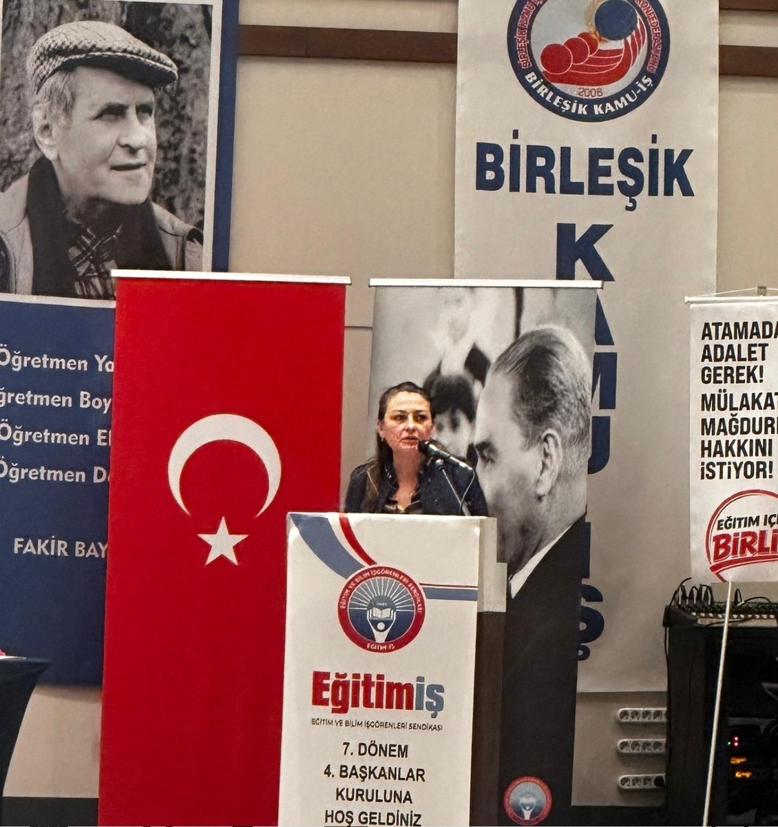 Eğitim-İş Manisa 1 Nolu Sube Baskanı Lale Kale;
'Eğitim-iş Sendikası'nın takibi ve ilk ihbarı yapması sayesinde gün yüzüne çıkan olayda, Manisa'nın Turgutlu ilçesinde  görev yapan felsefe öğretmeni R. A., ders
sırasında Gazi Mustafa Kemal Atatürk'e yönelik hakaret iceren