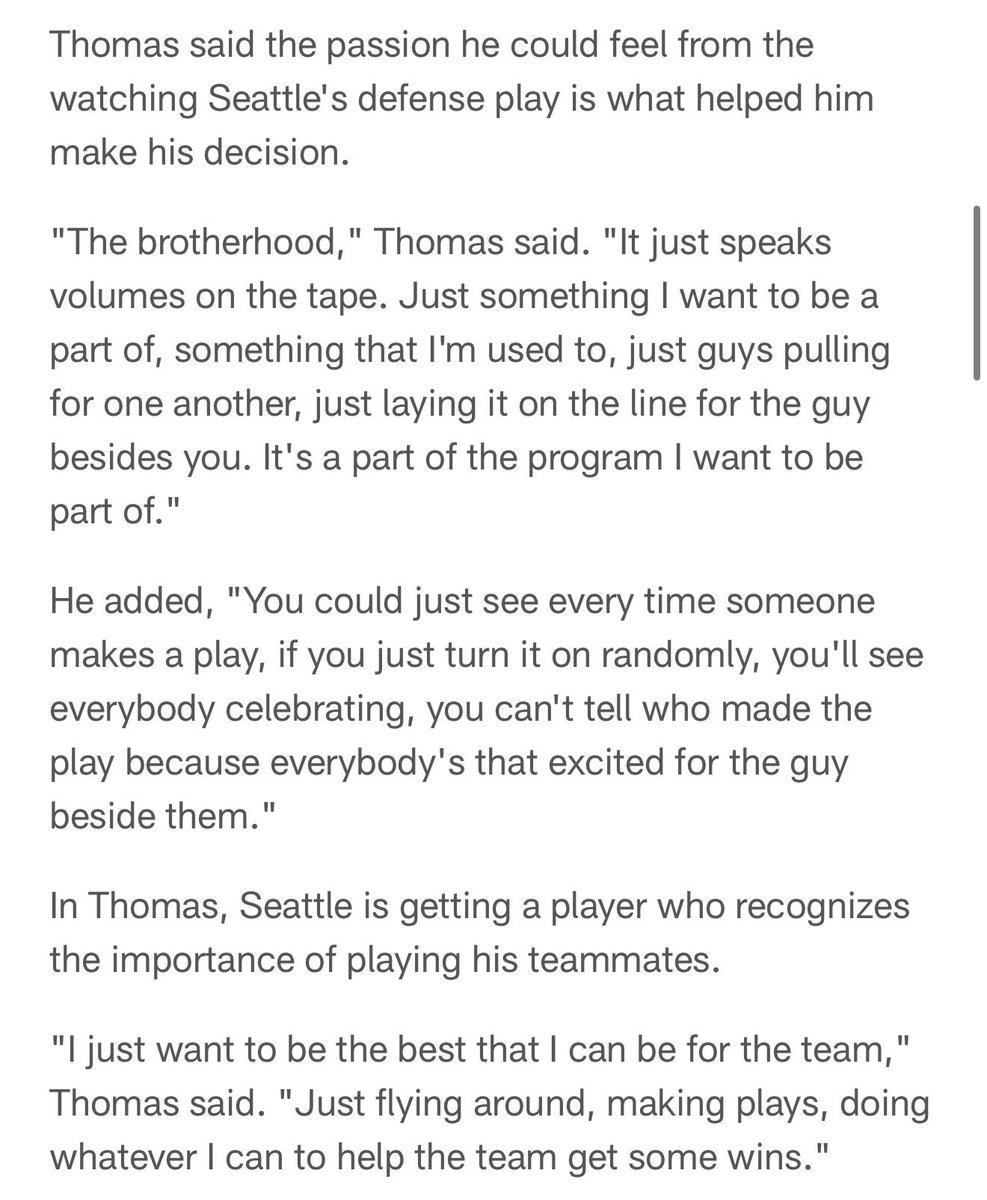 MikeDugar's tweet photo. Seahawks officially signed free agent safety Rodney Thomas II, who said in an interview with @_AriHorton that Seattle’s brotherhood on defense “spoke volumes” on film and that is something he wants to be a part of. https://t.co/G2Cyy7f3vr