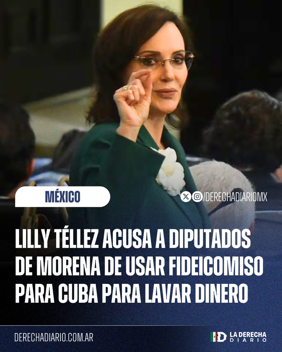 🚨🇲🇽🇨🇺 | EXPUESTOS: La Senadora <a href="/LillyTellez/">Lilly Téllez</a> denunció que diputados del narcopartido están usando la fraudulenta asociación impulsada por AMLO para simular donaciones a Cuba financiadas con los impuestos de los mexicanos, como parte de un esquema de lavado de dinero.