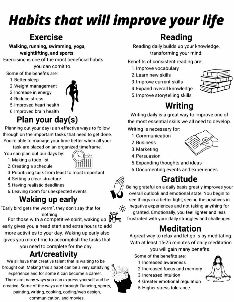 Habits that will improve your life