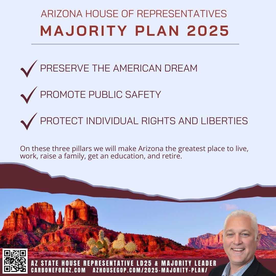 MichaelCarbone's tweet image. Learn more about our Arizona State House Majority Plan 2025: azhousegop.com/2025-majority-… #AZLeg #AZHouseGOP