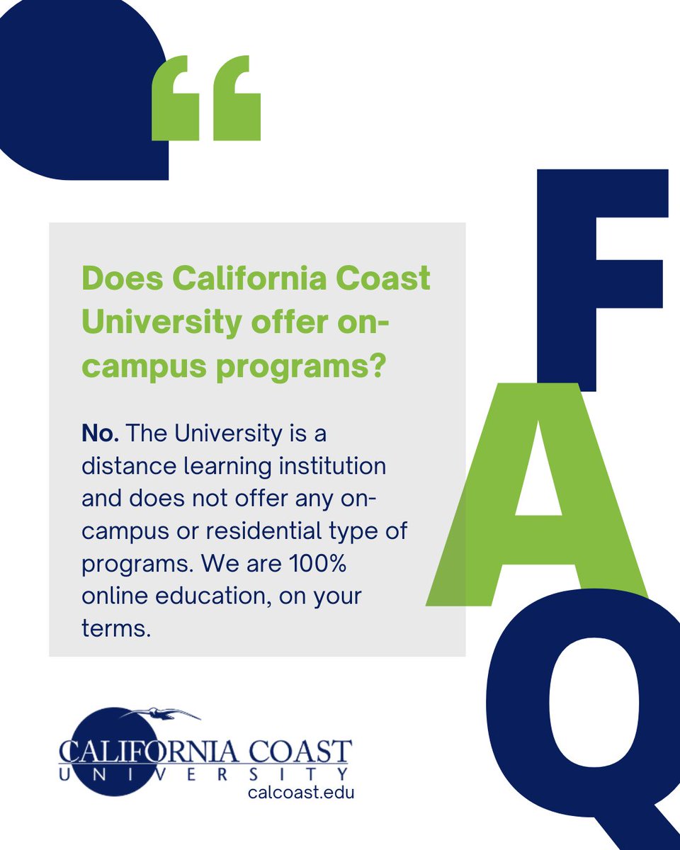 Good question and the answer is simple.

CCU is 100% online, designed for students who need flexibility and real-life-friendly learning.

No commute. No campus required. Just forward progress.

Learn more at calcoast.edu