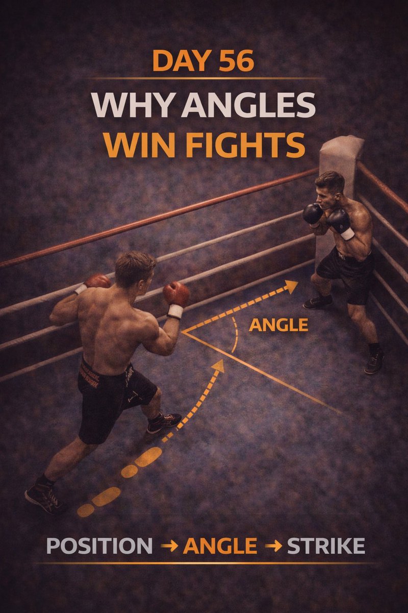YuryIak's tweet photo. Day 56
Most beginners chase punches.
Smart fighters create angles.
One step to the side
can change the whole fight.
Position → Angle → Strike.
#Boxing #SweetScience #RingIQ https://t.co/mPeM5vc0Di