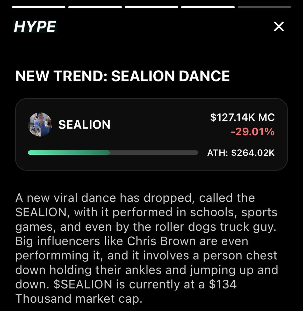 HypeTrendsHQ's tweet photo. NEW TREND: $SEALION 

Read more about it on the Hype app below https://t.co/WxNx1fQGw0