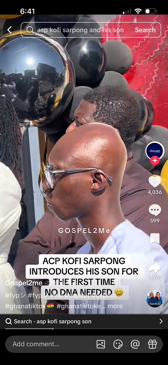yhoung_ceo2's tweet image. ACP Kofi Sarpong showed his son to the public for the first time and and this is what a TikToker had to say about the boy😭😭😂😂