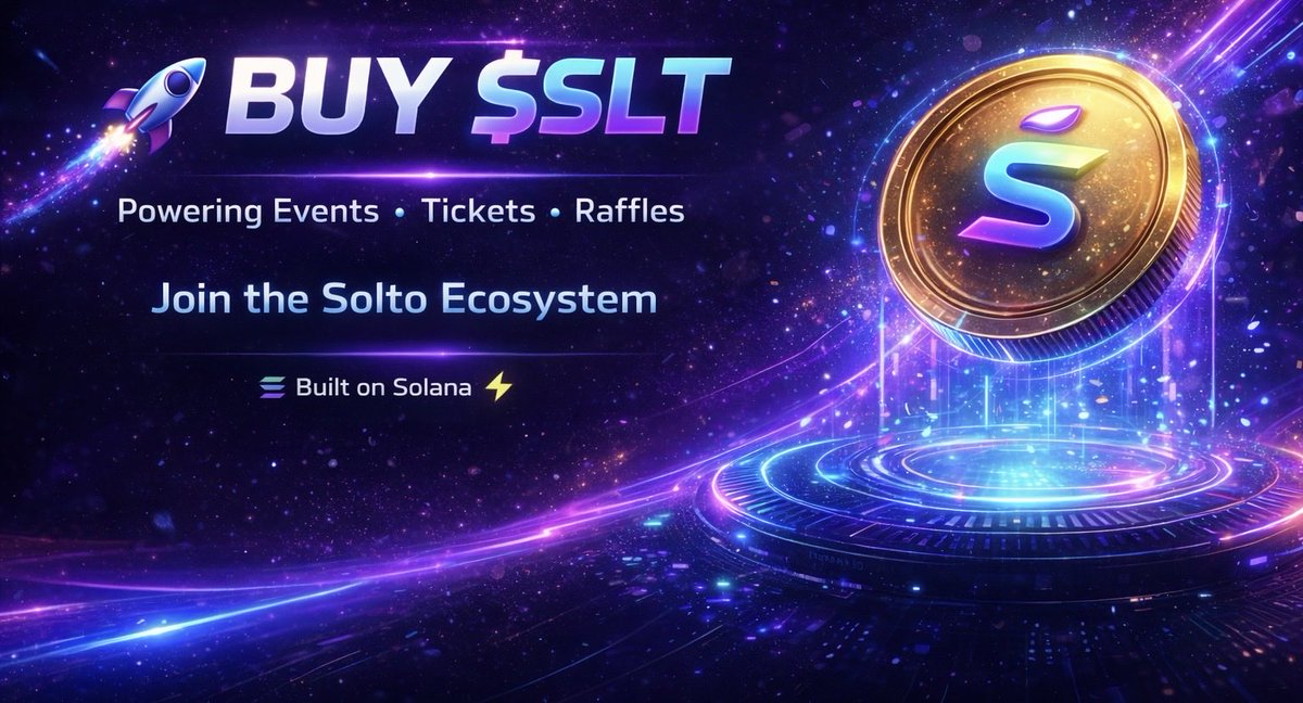 Solto_events's tweet photo. 🚀 $SLT is LIVE

Be part of the Solto ecosystem powering events, digital tickets, and transparent raffles.

Early supporters will have the biggest advantage as the platform grows. @CyreneAI 

Buy $SLT 👇

CA:
QfGo6soQhHaE35ytkR5M3XwFfdxMMc47VTpVauMcyai

#Solto #SLT #Solana #Web3 https://t.co/FIS58xvkeq