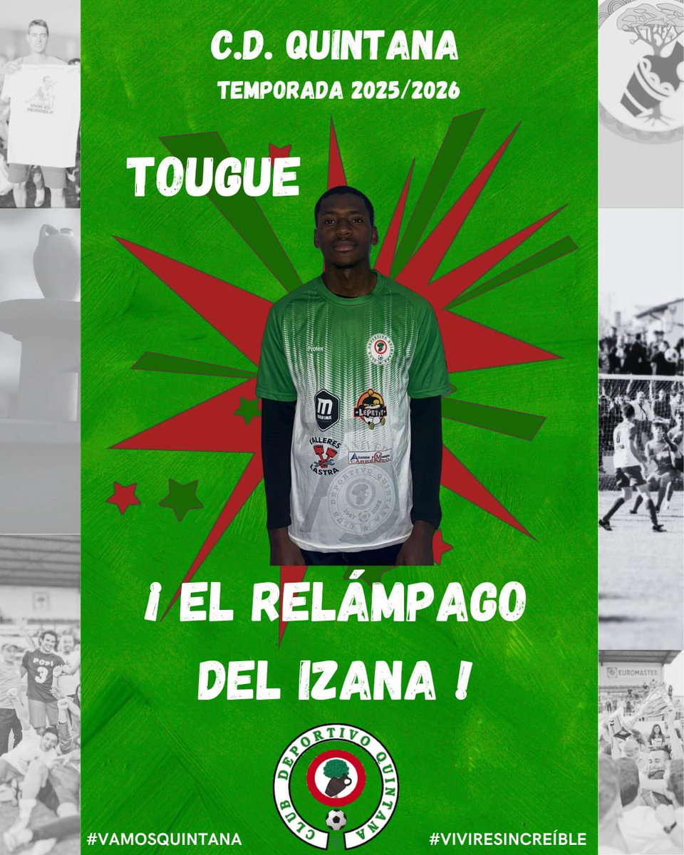 ¡Ponemos la guinda a la tarta! Incorporación TOP para el último tramo de la temporada. Al-Mourabitum en el Izana. ¡A por todas! #VamosQuintana 💚⚽🙌🏻