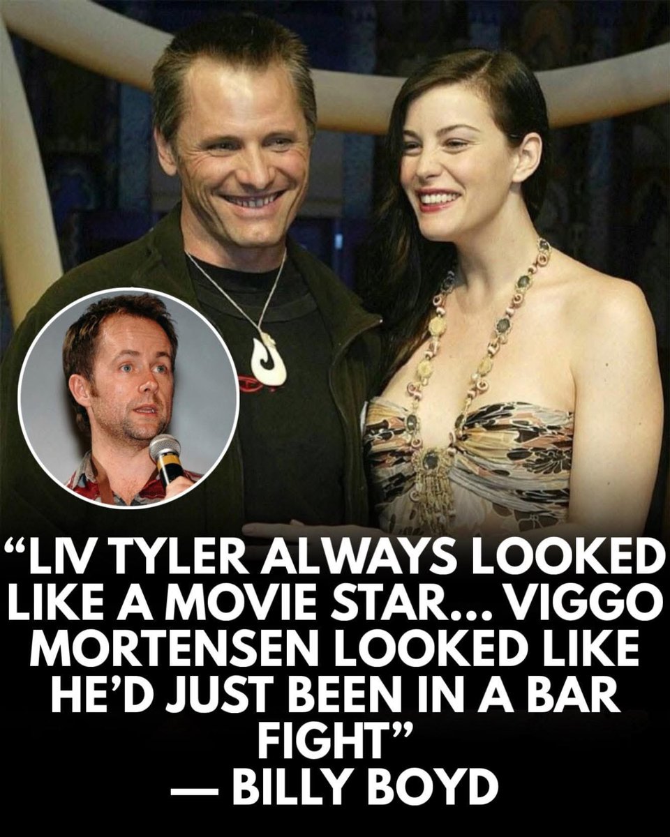 FantasyWorldW1's tweet image. Billy Boyd once shared a funny observation about what Liv Tyler and Viggo Mortensen were like off-camera during The Lord of the Rings trilogy.

According to Boyd, Liv Tyler always carried the presence of a movie star. He joked that even if you called her and said, “Want to grab a