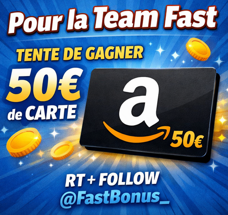 🎁GIVEAWAY

Tente de gagner 50€ de carte Amazon

1/  RT + Follow <a href="/FastBonus_/">Fast-Bonus.com</a>
2/ Tag un ami

Tirage dans 24h Bonne chance à tous