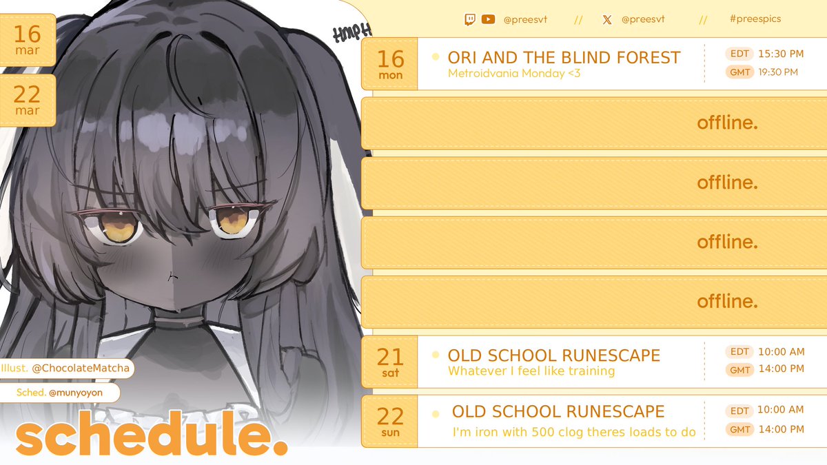 Prees 🐇🌗 Monochrome Bunny Vtuber tweet media