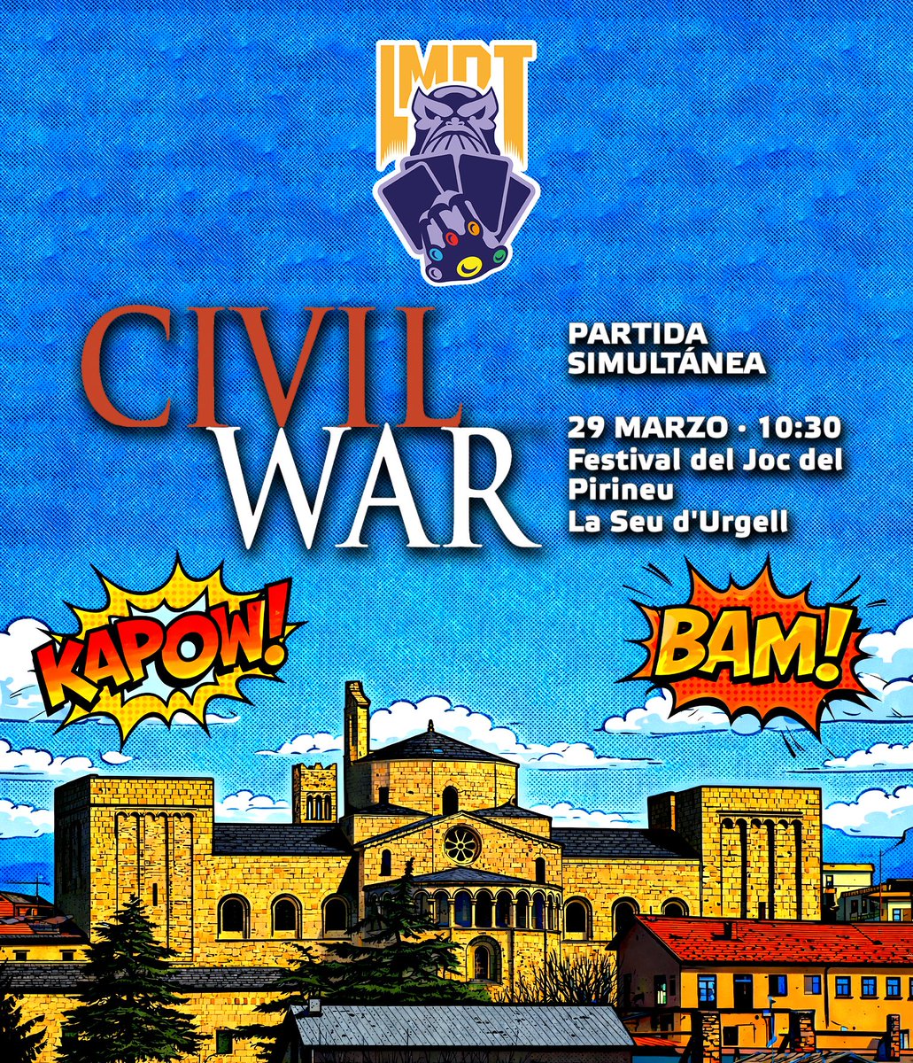 LaManodeThanos's tweet image. 📢Atención📢

Nos vamos al @FestivalJoc

El 29 de marzo · 10:30 organizamos una partida simultánea de #CivilWar en La Seu d’Urgell

👥 40 plazas
🎯 Dificultad media

¿De qué lado estarás?

Info completa: festivaljocpirineu.cat/joc/partida-si…

#MarvelChampions #FestivalDelJoc @Asmodee_es