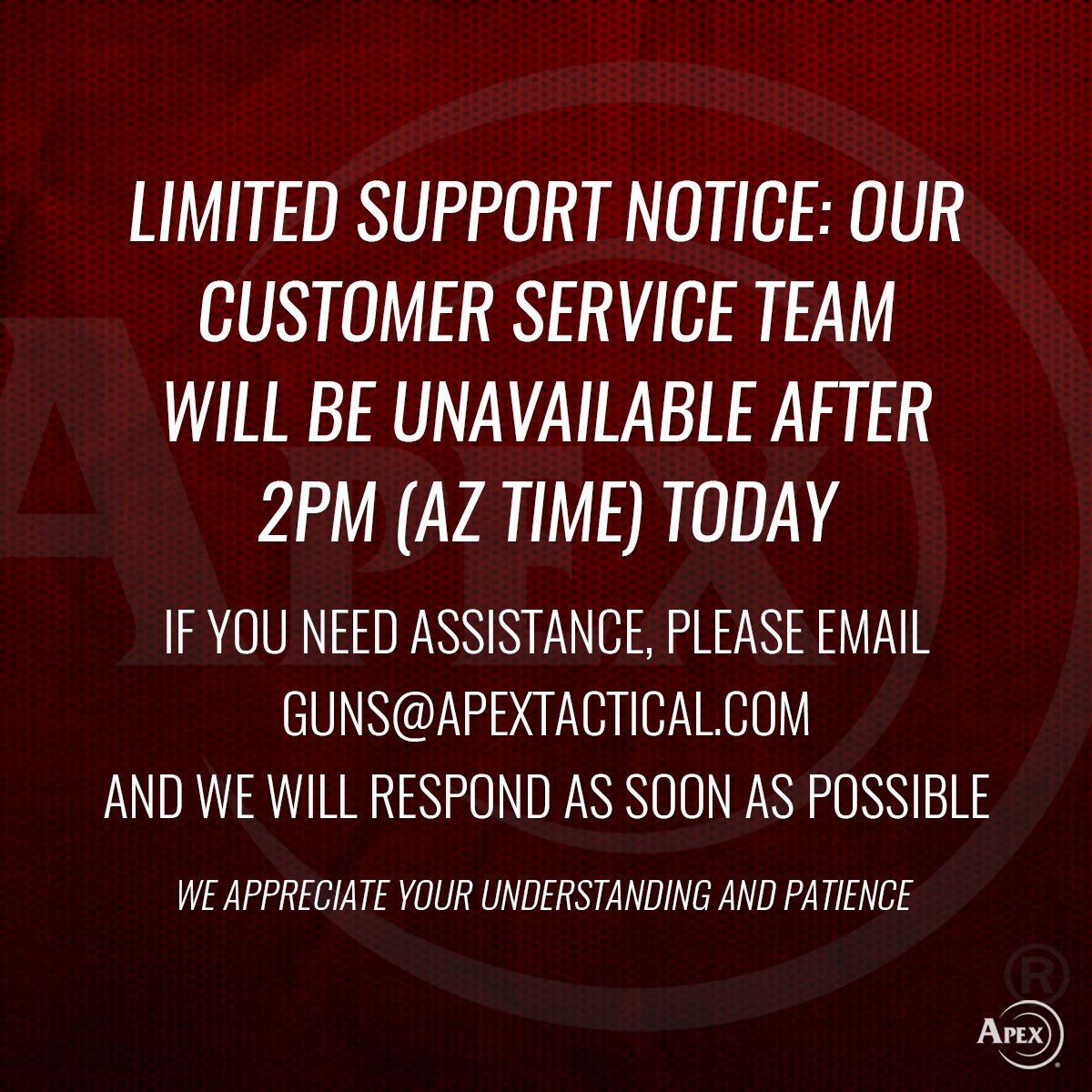 Apex Tactical tweet media