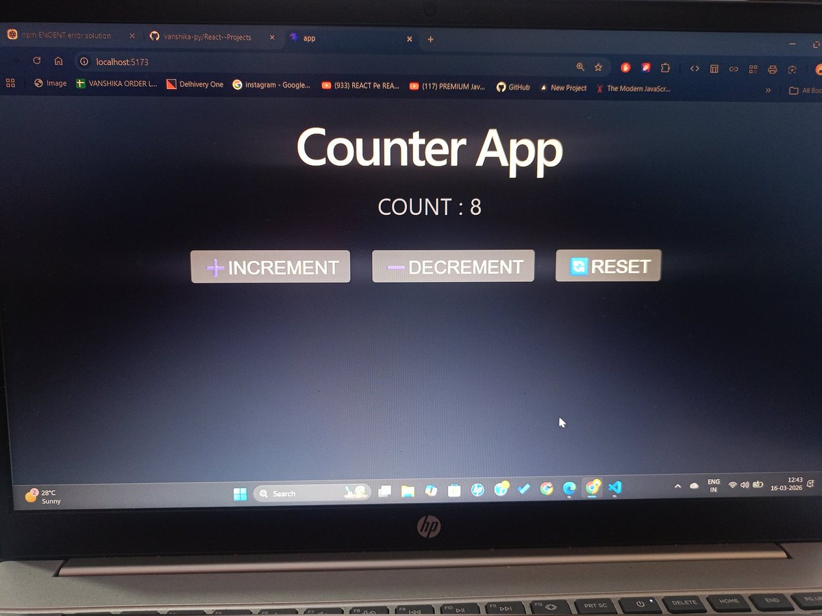 Day- 29 of My Frontend Journey in Public Built a basic Counter App ...