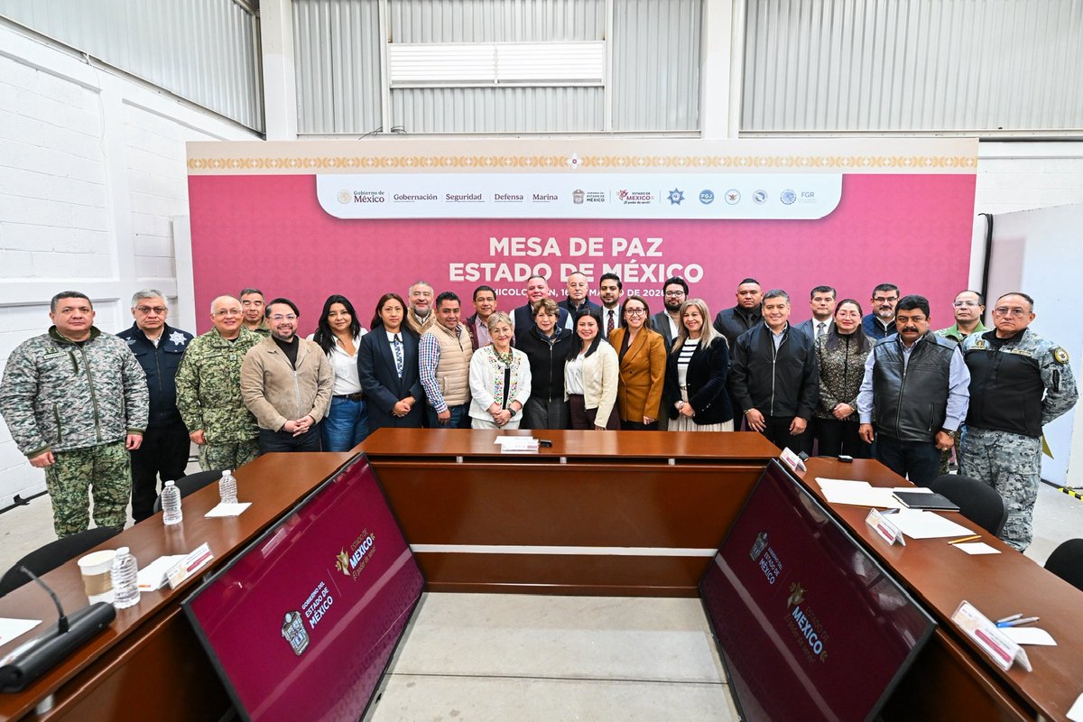 delfinagomeza's tweet image. Este lunes encabecé la Mesa de Paz en #Chicoloapan, con la asistencia de las y los Presidentes Municipales pertenecientes al Mando Unificado Oriente. 

El General Alcántara, Coordinador del Mando Unificado, compartió que, desde el inicio de la estrategia, contamos con una