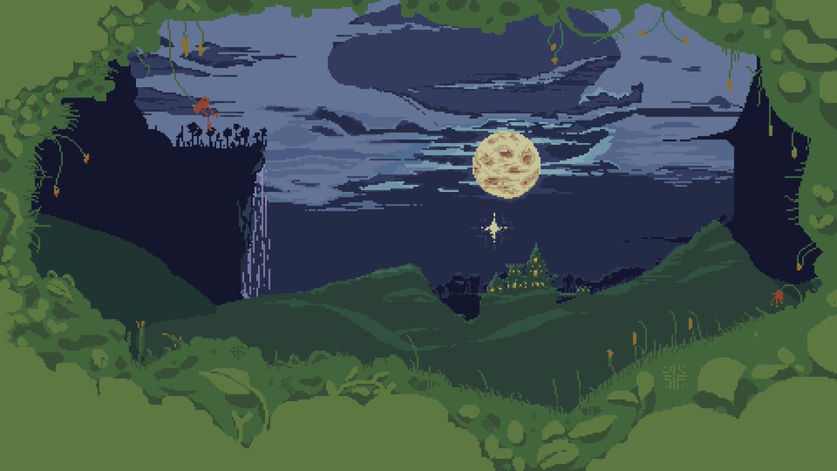 I dont have much time to draw as i usually did. But I have this pixel sky for my project #pixelart