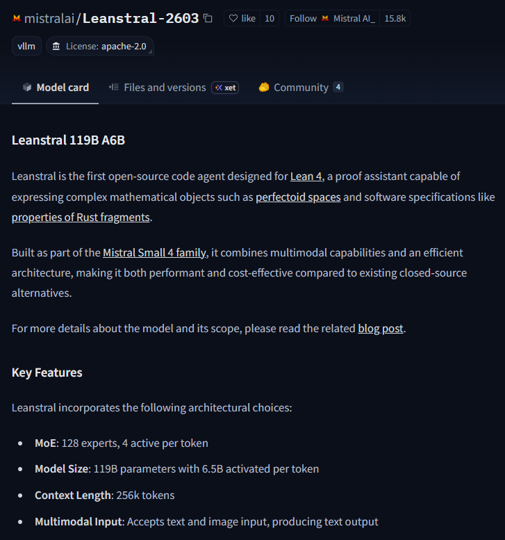 Leanstral model card