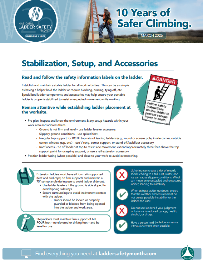 Ladder Safety Month tweet media