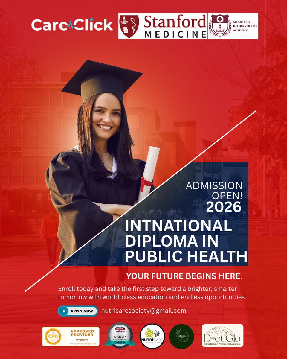 Apply Now: nutricaresociety@gmail.com
Contact / WhatsApp: 03056050368 | 03055397131
*Limited seats available – Secure your place today!*
#nutricare #interationaldiploma #growth #learnig #cpd #cpdcertification #medicpro #StanfordPines