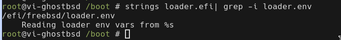 #GhostBSD has forget to adapt one parameter on loader.efi. 
As consequence when you trigger /efi/ghostbsd/loader.efi, it does not take loader.env located /efi/ghostbsd/loader.env.