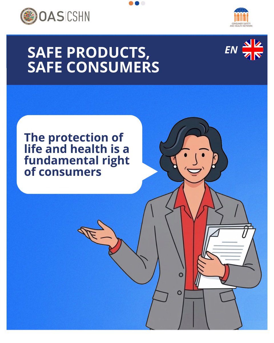Safe Products, Safe Consumers 🛡️✅

In commemoration of Consumer Day, the member countries of the CSHN <a href="/OAS_official/">OAS</a> share vital tips for your well-being. 
📖 Read the full post and share these safety tips.

#ConsumerDay2026 #SafeConsumption #ProductSafety <a href="/OAS_Rights/">OAS – ⁠⁠Department of Access to Rights</a>