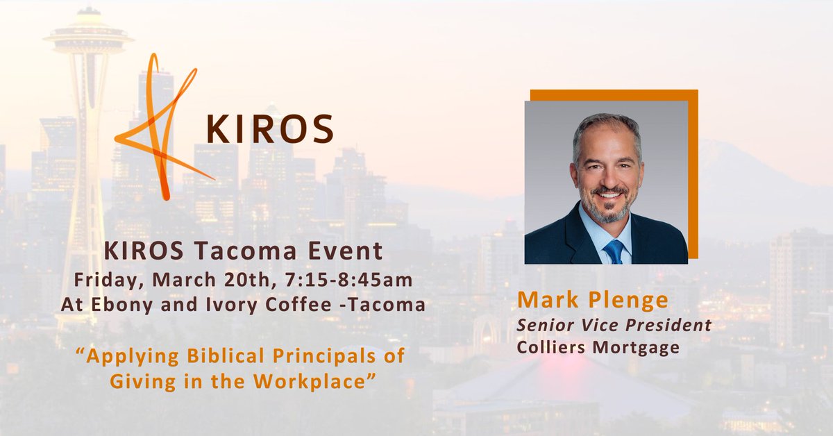 KirosOrg's tweet photo. KIROS Tacoma will meet from 7:15-8:45am at Ebony and Ivory Coffee in downtown Tacoma on Friday, March 20th. Read more and register at https://t.co/kiI4jKV4Sn. https://t.co/HktnmDXWWg