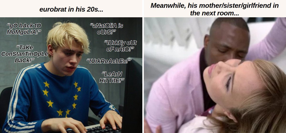 Orospu çocukları cidden şöyle.
Analarını her gün Araplar ve zenciler inletiyor ama kendi işlerinde Türklere nefret kusuyorlar.
Avrupa'ya iyi gözle bakan tüm Türkler haindir.