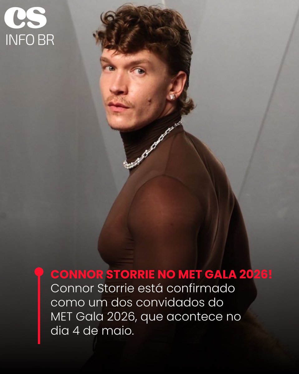 infoconnorbr's tweet photo. 🚨 RUMOR!

Supostamente Connor Storrie estaria entre os convidados do MET Gala 2026, que acontece no dia 4 de maio em Nova York. https://t.co/qBY1fdWrPv
