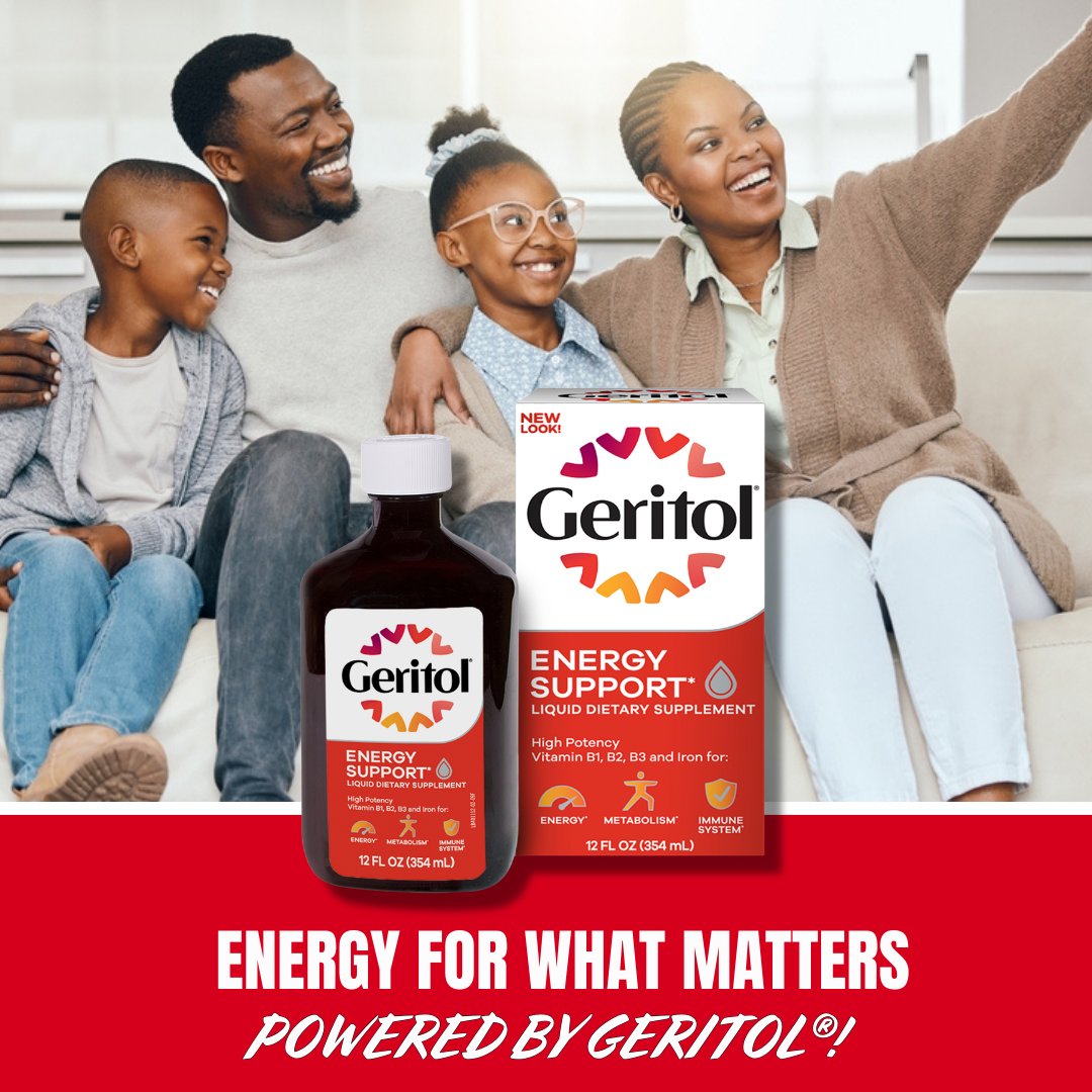 Energy for what matters most.

Geritol® with high potency B vitamins + iron helps support steady energy &amp; immune health — so you can show up for every moment.

#EnergyForWhatMatters #Geritol #DailySupport
