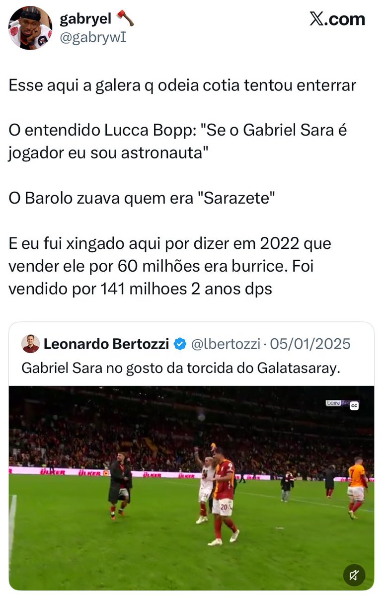 Acho que não foi o Barolo que falou do astronauta, você mesmo disse. Mas lembro da época. 

Sara merece, mlk do bem.