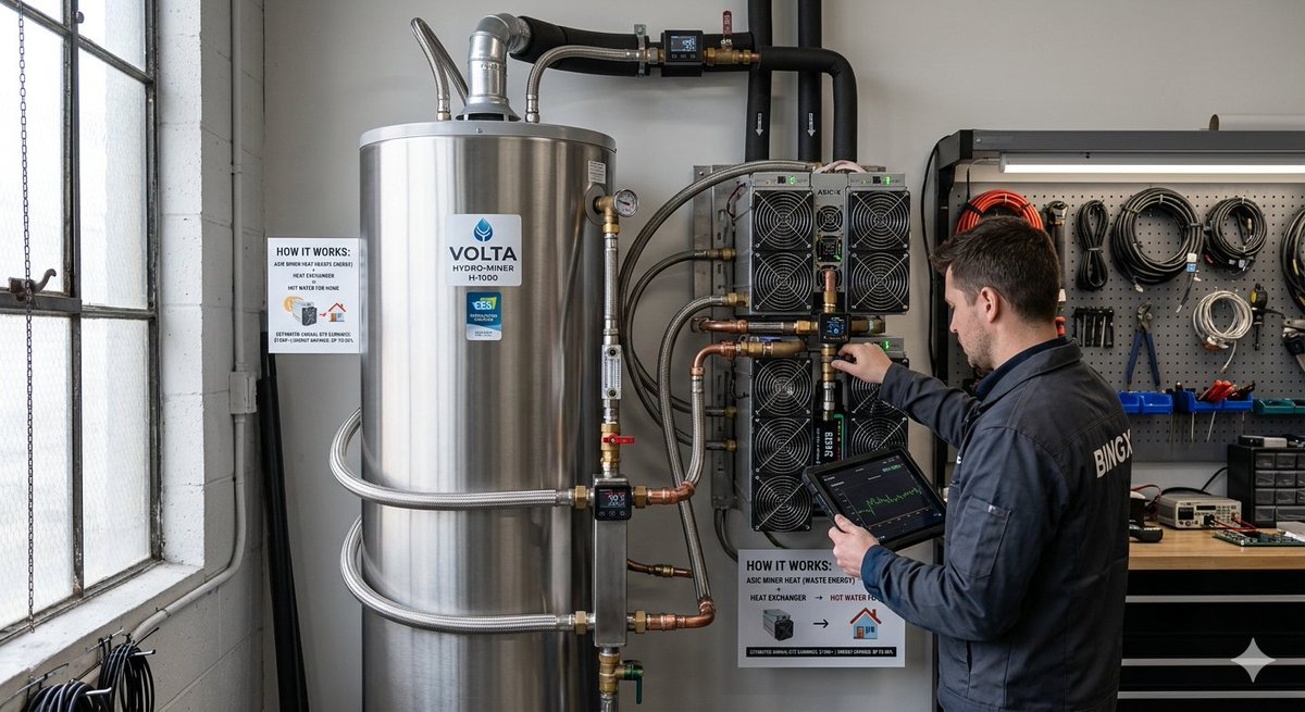 🔥 Innovation Alert! 🔥
Forget wasting energy! ⚡️ This clever water heater turns ASIC mining heat into hot water for your home. 🏠💧

Same power draw as standard models 🔌

Earn Bitcoin passively (~$1K/year!) 💰
Slash bills by up to 80% 📉
#CES2026 just got futuristic!

Who’s