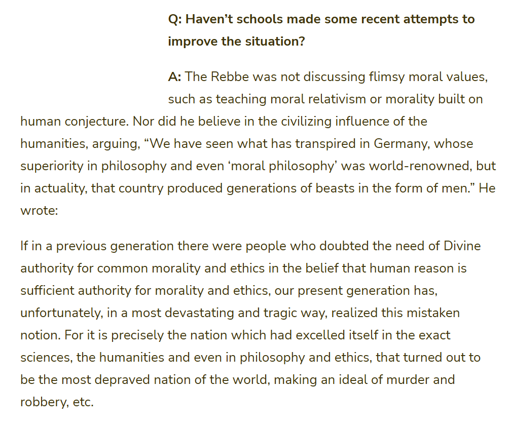 Very_0wn's tweet photo. https://t.co/T1za8uQezq
"The Rebbe urged the inclusion of teaching the Noahide Laws as the foundation of society. He placed an emphasis on moral and values education as a vital component of the curriculum, with the study of the Noahide Laws as a pivotal aspect of the syllabus." https://t.co/2FXFeY3zDc