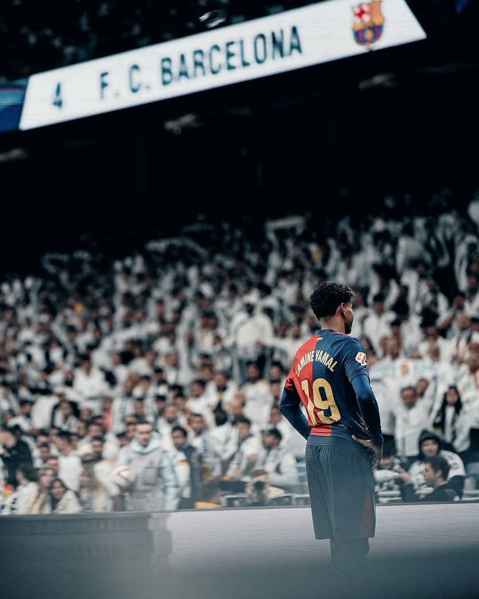 Lamine at 17. 
Lamine at the Bernabeu.