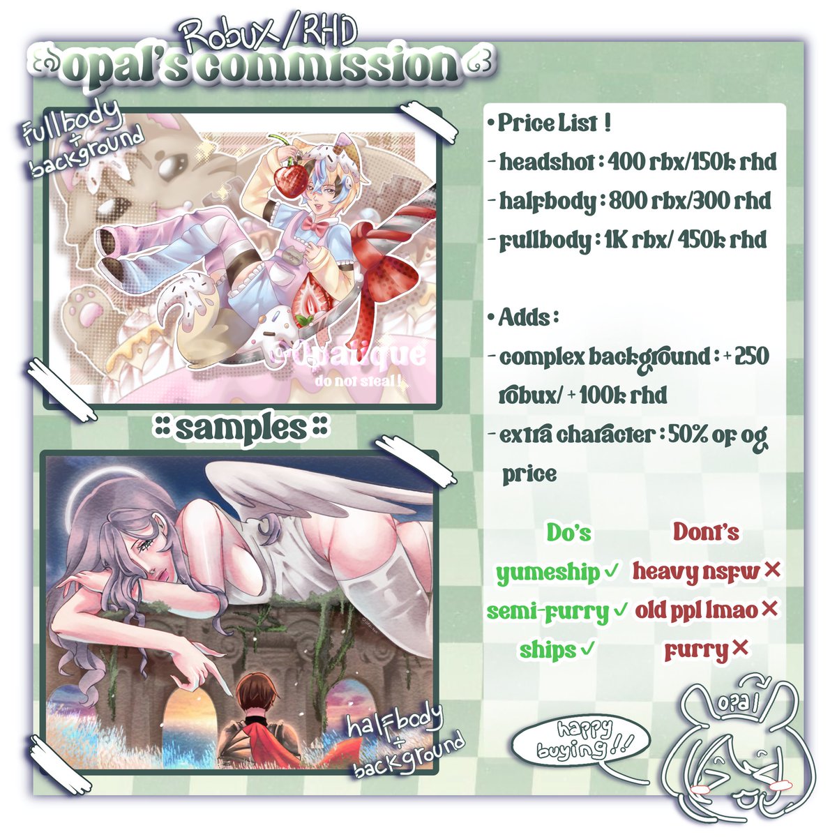 opal • commission open ໒꒱ tweet media