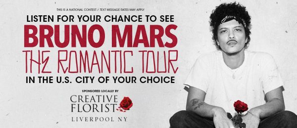 Win a trip to see <a href="/BrunoMars/">Bruno Mars</a> in the U.S. city of your choice! ✈️🎤
Flights ✔️ Hotel ✔️ Tickets ✔️
Listen at 8a, 11a, 2p, 5p for the national text keyword.
Rules: 93Q.com