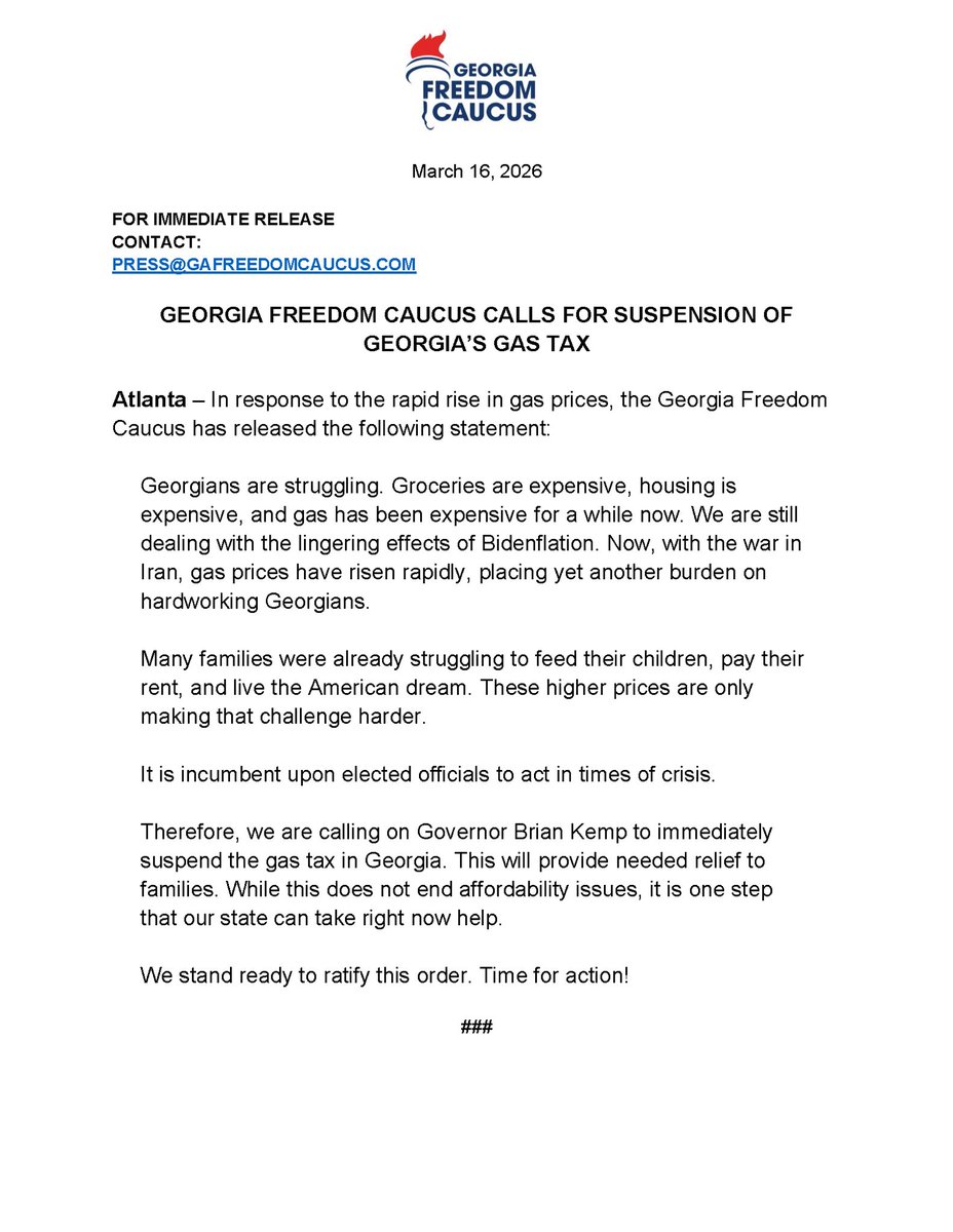 Georgia Freedom Caucus tweet media