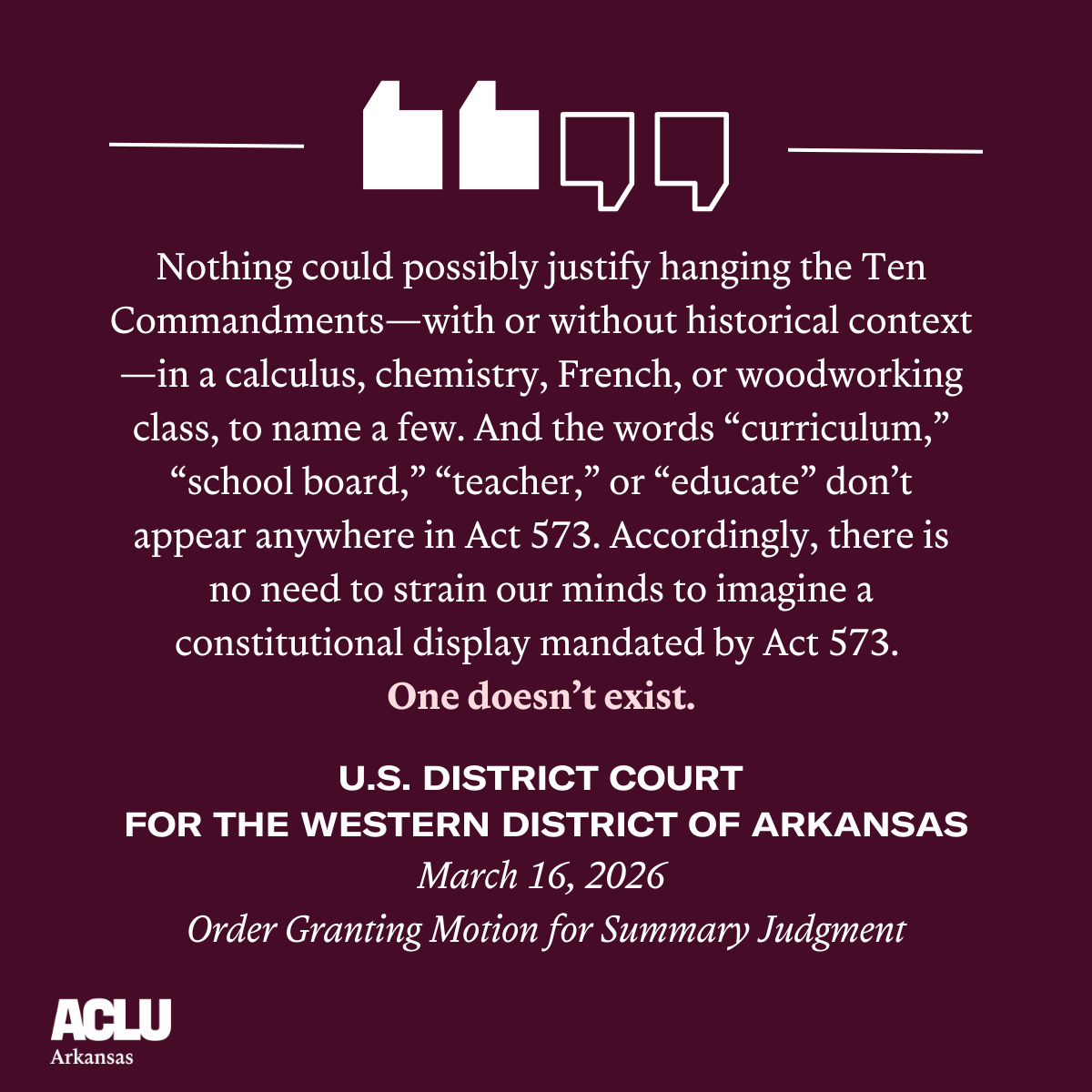 ACLU of Arkansas tweet media