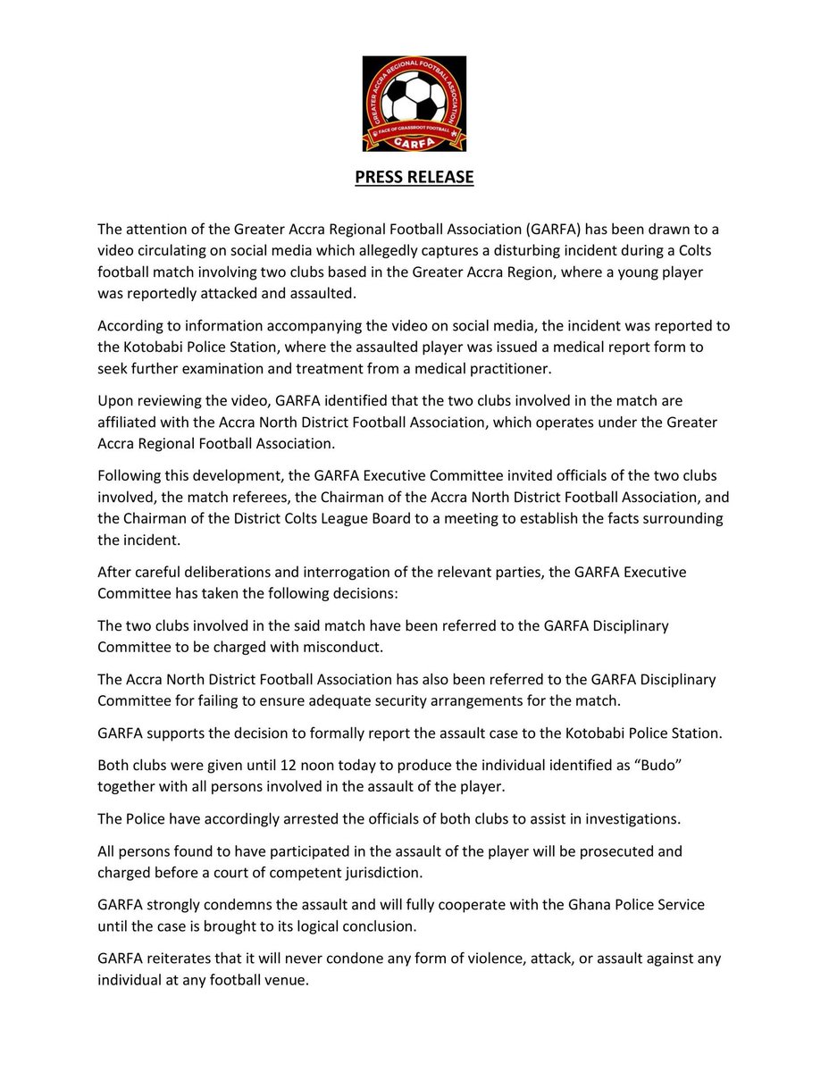 Greater Accra RFA tweet media