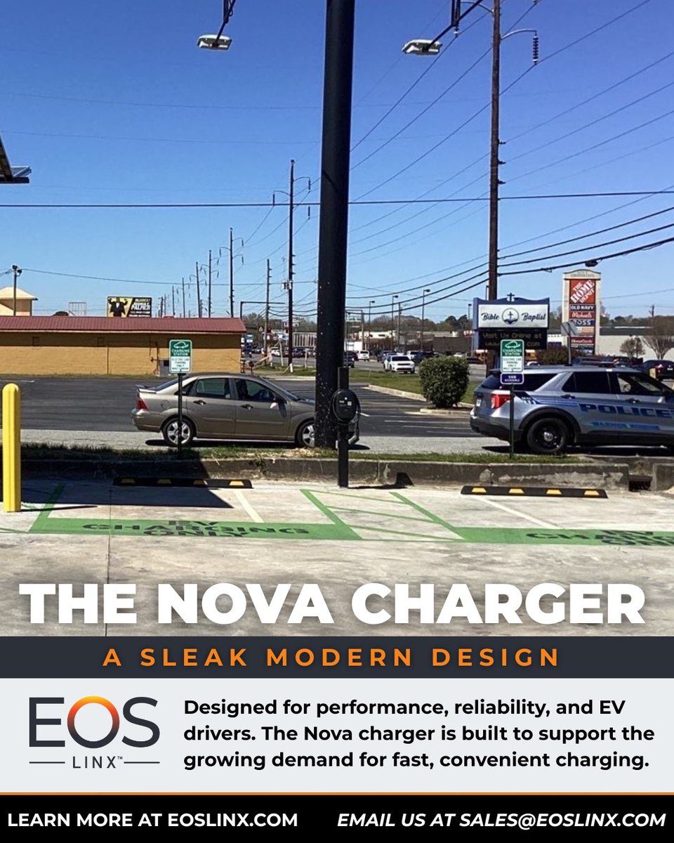 EOSLinx's tweet photo. ⚡ Charger Spotlight
The Nova charger
Built for fast, reliable charging when drivers need it most.
Plug in. Power up. Keep moving.
#EV #EVCharging #ChargingSmarter https://t.co/JL8CSPzSpz