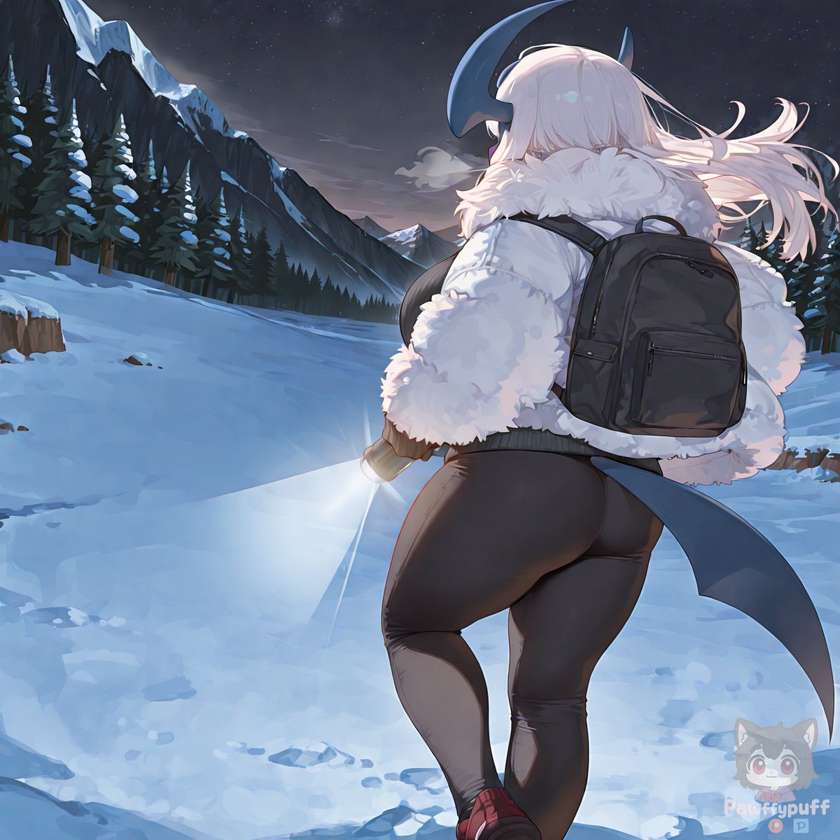 Pawffypuff's tweet photo. Hey guys~!  Check out my latest artwork! This cute waifu/furry piece is fresh from my ImaginAItion~  I hope it makes your day sparkle a little~   #waifu ⁠#furryart #anthro #digitalart #animegirl ⁠#furryanime #furryfandom #cuteanime #aiart #animewaifu #illustration #aianime https://t.co/5ZX5NW7ToR