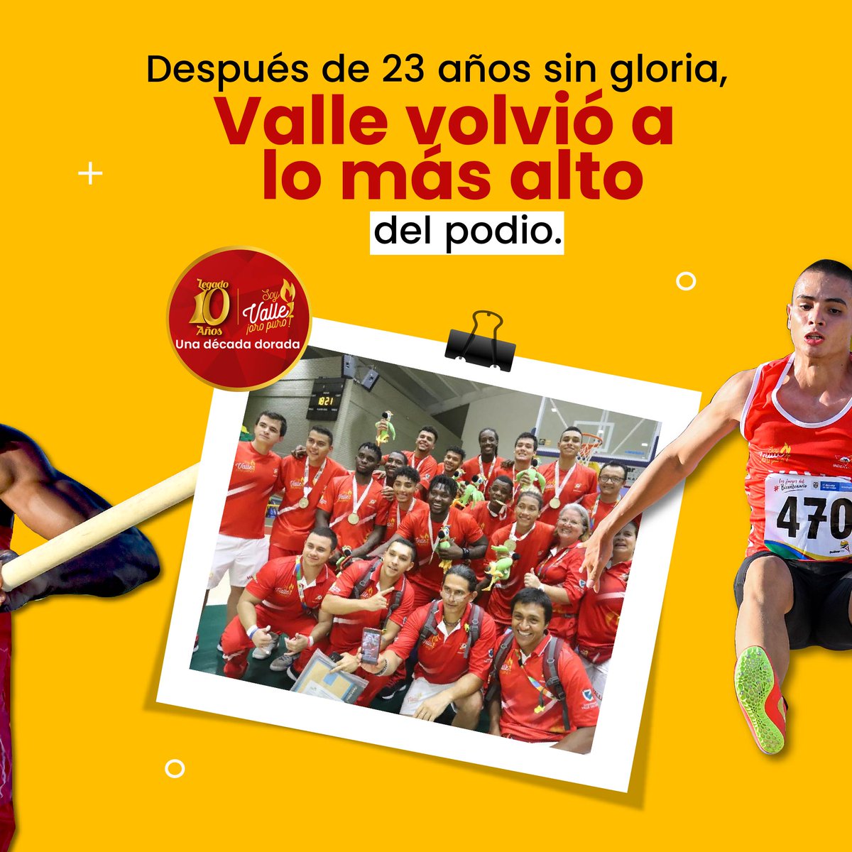 Mensaje patrocinado por la gobernación del Valle 

'Valle Oro Puro', una década de transformación y legado deportivo 🥇 10 años de una apuesta que cambió la historia del deporte. Desde 2016, 'Valle Oro Puro' ha sido mucho más que una estrategia: Se consolidó como un motor