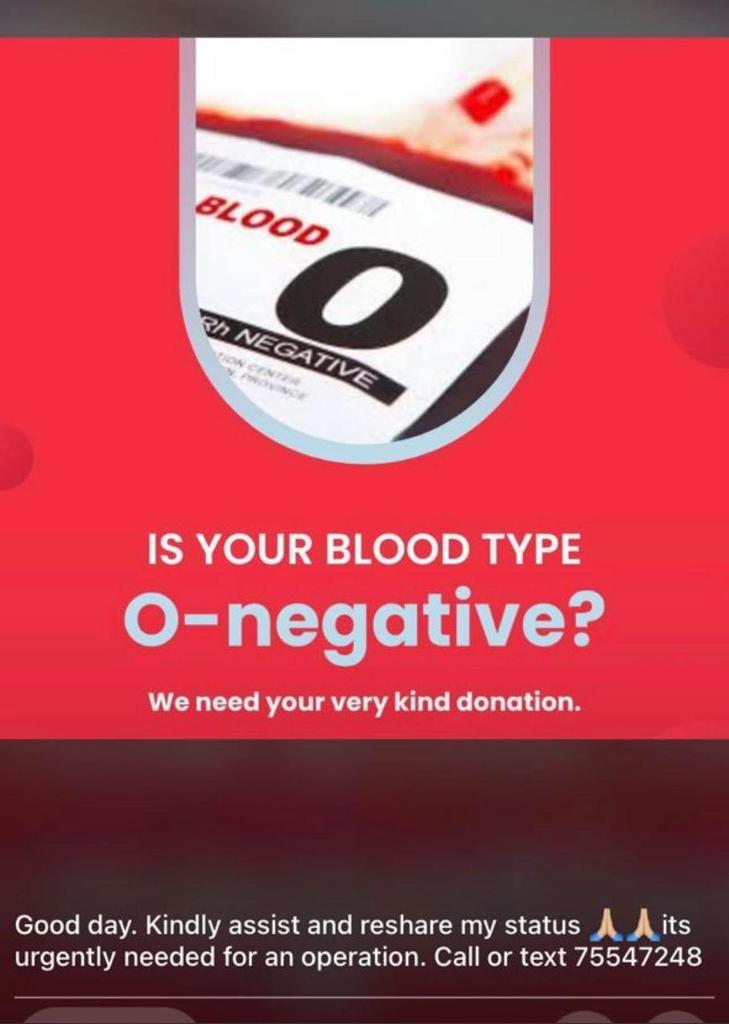simon_madowa's tweet photo. Pleading for blood. O- needed for urgently🙏🏾. Kindly reach out. 72899599

Please Retweet https://t.co/jb75U6opEW