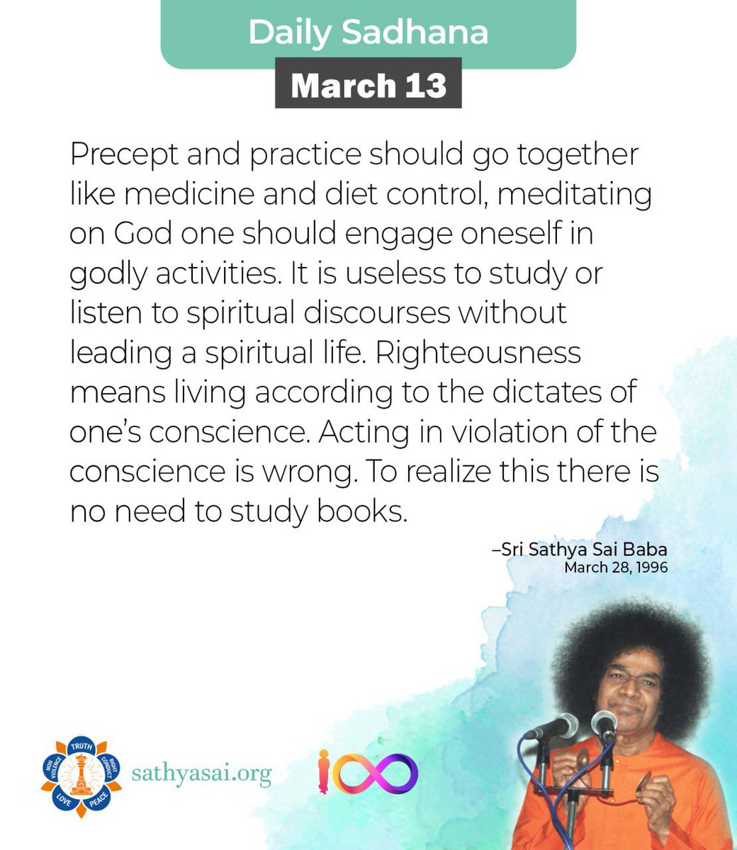 Saiblogs's tweet photo. 4/ In today's rush, let's commit: Thoughts pure, words truthful, actions selfless. When precept meets practice, life heals like perfect medicine + diet.  Your daily sadhana shapes society. 🌼 https://t.co/GJdg0mJ2VI